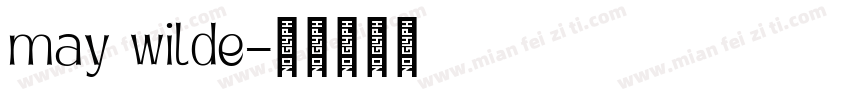 may wilde字体转换